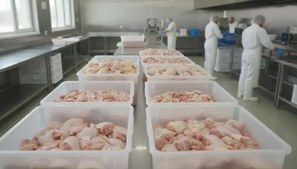 Linia produkcyjna i asortyment mięsa drobiowego